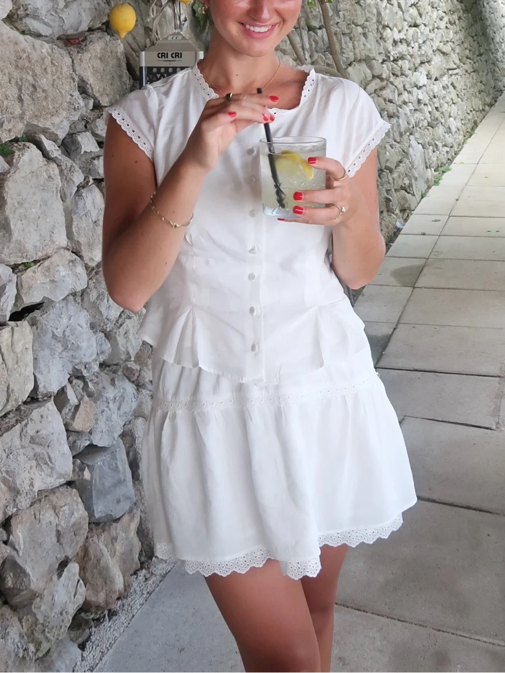 Reformation White Valetta Two Piece - Picture 2 of 2